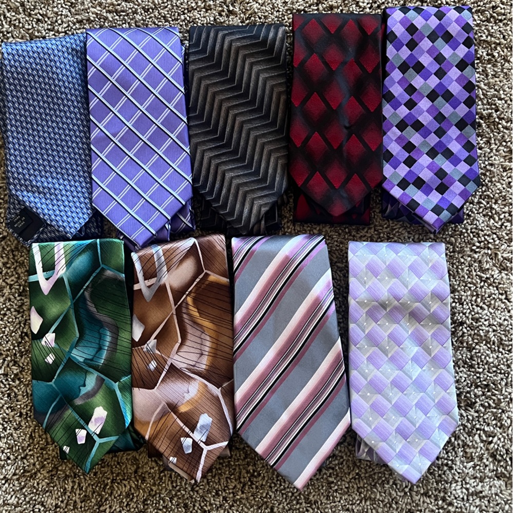 Bundle of 9 neckties J. Garcia & more